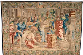 Tapisserie, Das Opfer in Lystra: Design: Raffael (1483–1520)