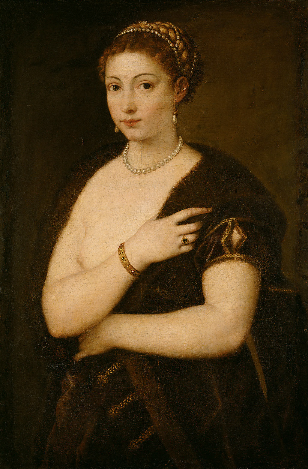 Tiziano Vecellio, gen. Tizian: Mädchen im Pelz, um 1535