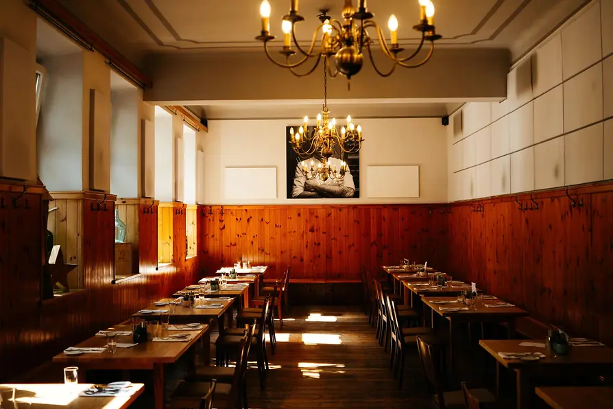 Interior view of a Viennese restaurant