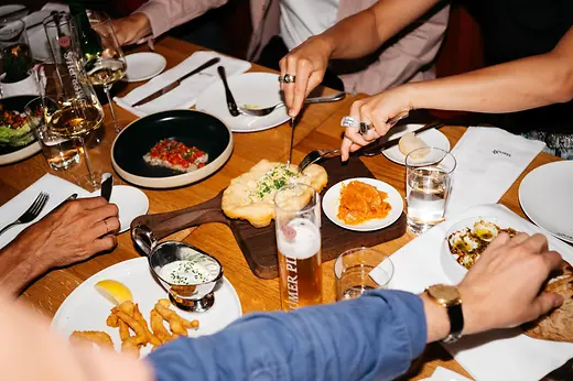 Food on a table