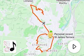 Note als Strava-Kunst