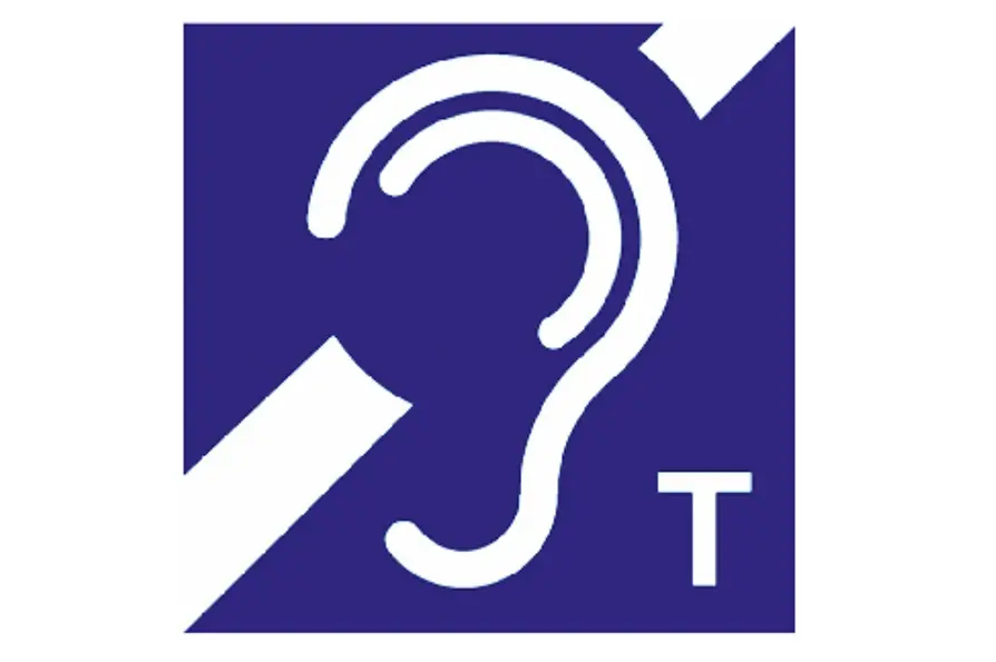 Piktogramm einer Induktionsschleife für Gehörlose