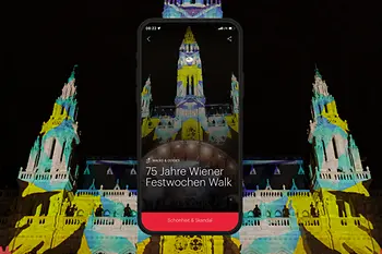Sujet des ivie-Walks zu 75 Jahre Wiener Festwochen