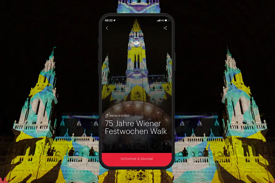 Sujet des ivie-Walks zu 75 Jahre Wiener Festwochen