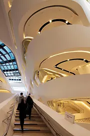 Staircase in the library at the Vienna University of Economics and Business (WU), WU Campus