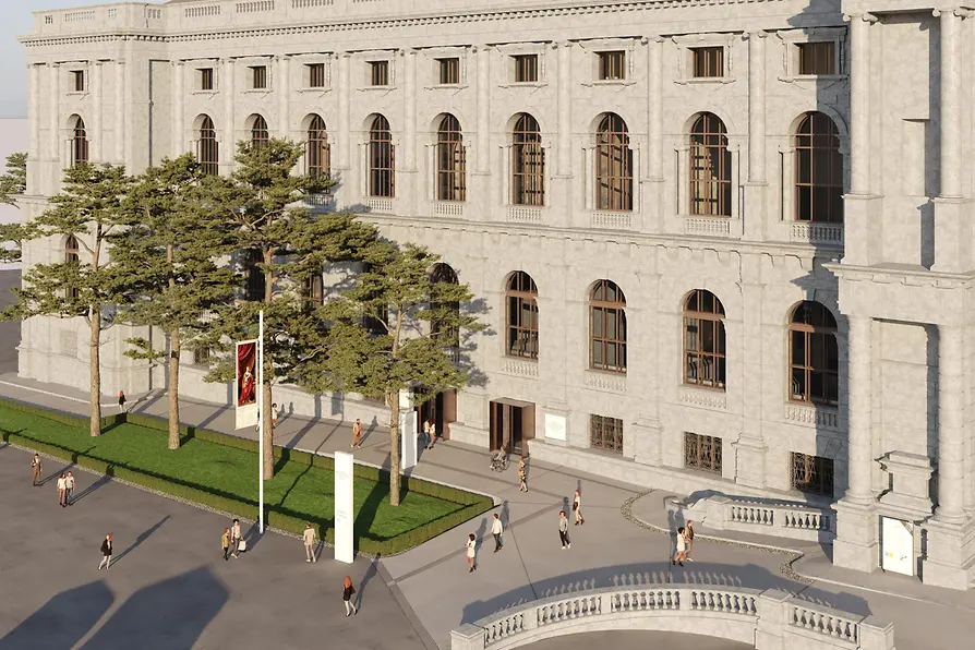 Rendering vom Eingang des Kunsthistorischen Museum