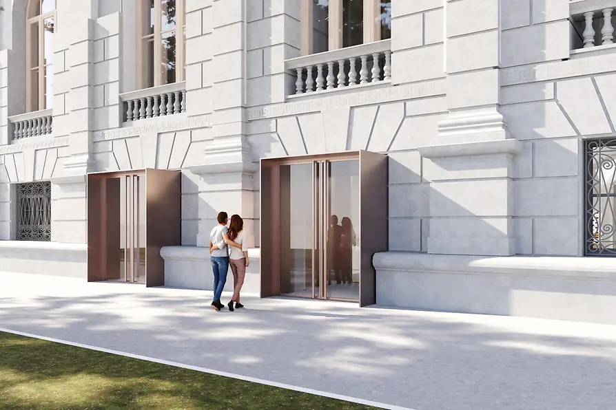 Rendering von den barrierefreien Türen des Kunsthistorisches Museum