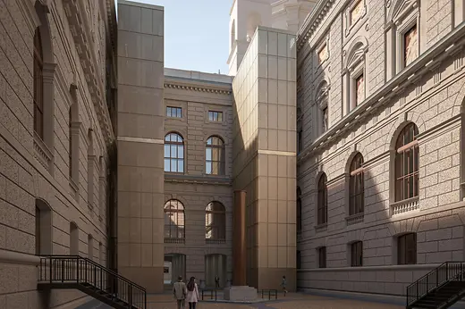 Rendering vom Türmehof des Kunsthistorischen Museum
