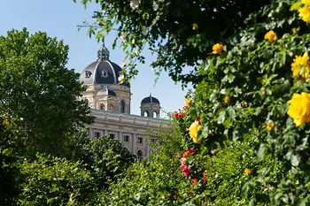 Blick auf das Naturhistorische Museum vom Volksgarten