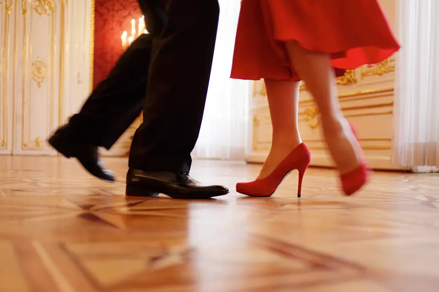 WienTourismus/Peter Rigaud Feet of a dancing couple