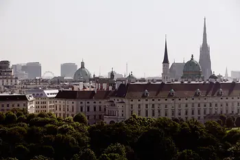 View of Vienna city center with St. Stephen's Cathedral in the background