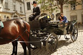 couple in a carriage