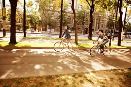 Radfahrer auf der Ringstraße