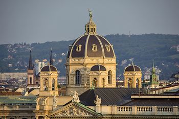 Wien-Panorama mit Kuppel des Naturhistorischen Museums 