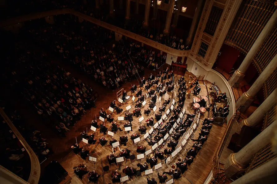 Konzert der Wiener Symphoniker im Wiener Konzerthaus, Bühne