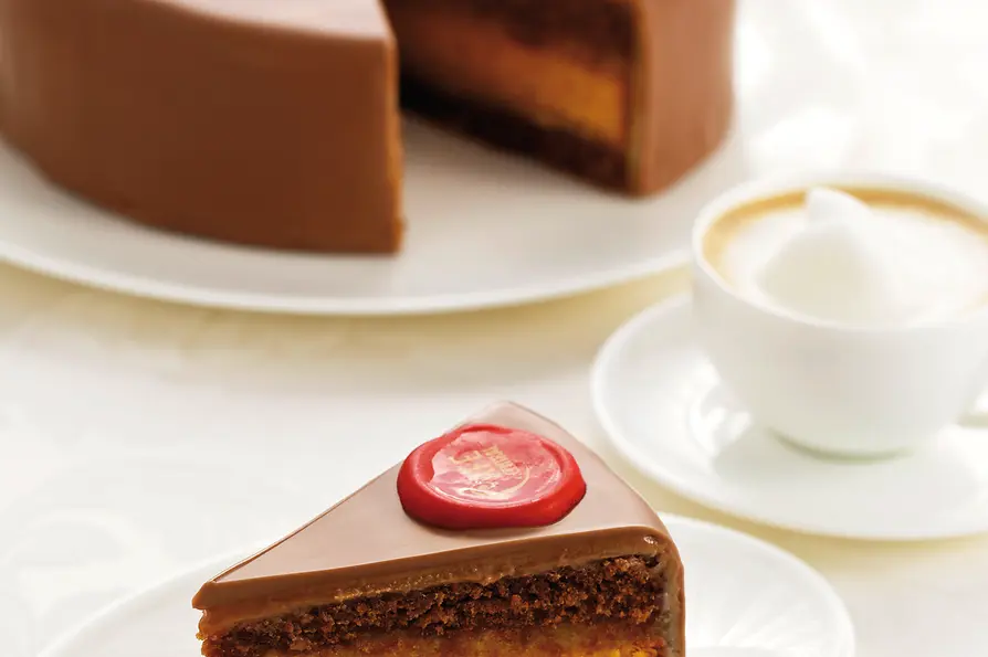 Cafe Central Torte, Tortenstück, Kaffee