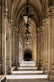 Colonnaded courtyard of Vienna City Hall