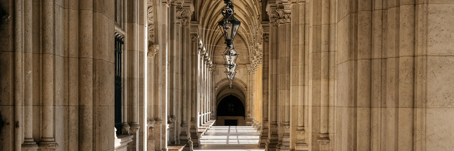 Colonnaded courtyard of Vienna City Hall