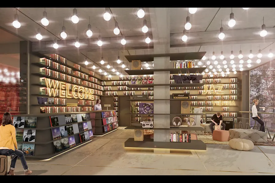 bwm architekten Hotel, Jaz Wien, Lobby