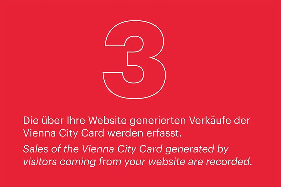 3. Die über Ihre Website generierten Verkäufe der Vienna City Card werden erfasst. 