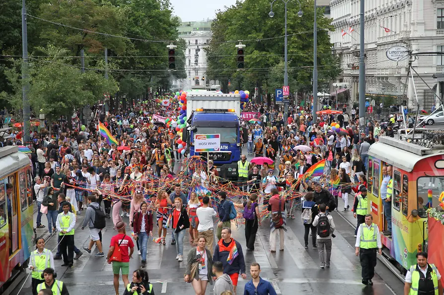 Vienna Pride, Regenbogenparade, Umzug, Ring