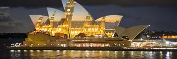 Sydney opera with projections of Vienna Pictures