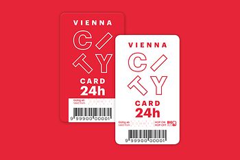 Vienna City Card on red background