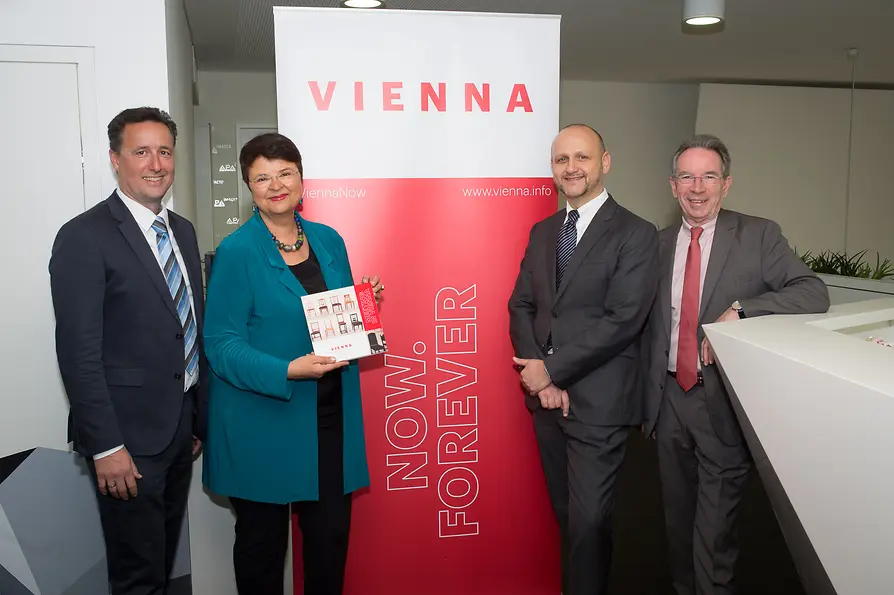 Wiener Tagungs-Bilanz 2017, Markus Grießler, Renate Brauner, Norbert Kettner, Christian Mutschlechner (vlnr)