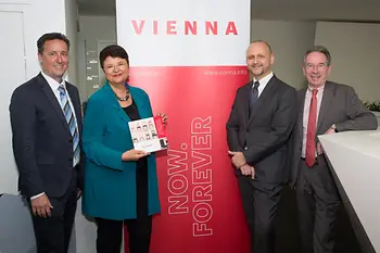 Wiener Tagungs-Bilanz 2017, Markus Grießler, Renate Brauner, Norbert Kettner, Christian Mutschlechner (vlnr)