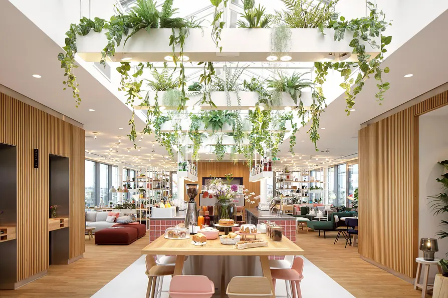 Ewout Huibers Photography & Concrete Zoku Vienna Skylight , Kindred Spirits Rooftop Bar, interior view