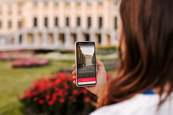 ivie app, mobile phone, Schönbrunn