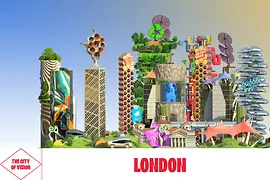 Animation einer Stadt der Zukunft von London