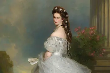 Empress Elisabeth in a ball gown with diamond-studded stars in her hair, oil on canvas, Franz Xaver Winterhalter, 1865