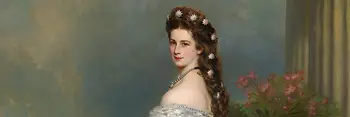 Kaiserin Elisabeth im Ballkleid mit diamantbesetzten Sternen im Haar, Öl auf Leinwand, Franz Xaver Winterhalter, 1865