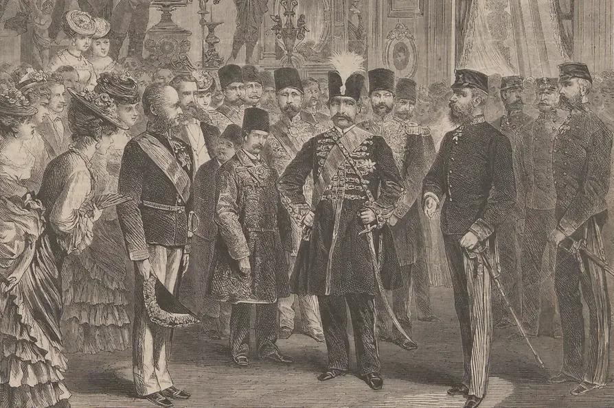 Illustration: The Shah of Persia on August 3, 1873 at the Vienna World Exhibition