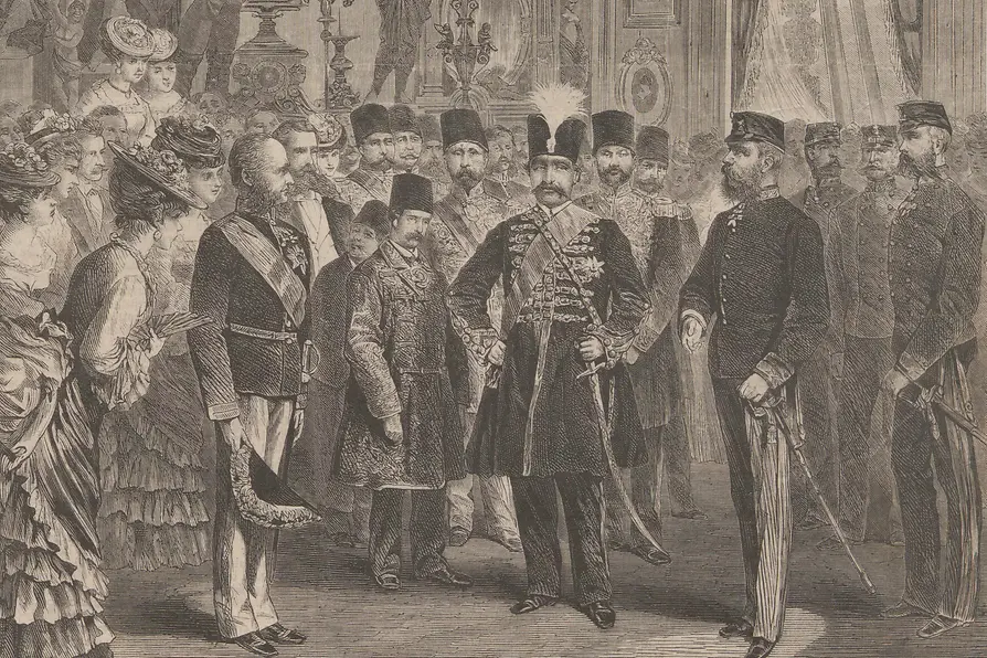 Illustration: The Shah of Persia on August 3, 1873 at the Vienna World Exhibition