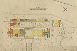 Plan des Weltausstellungsgeländes, 1873