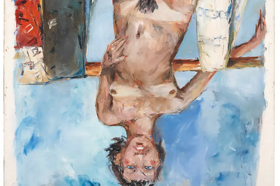 Georg Baselitz: Finger painting - female nude, 1972