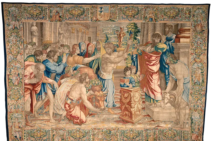 Tapestry, The Sacrifice at Lystra: Design: Raphael (1483–1520)