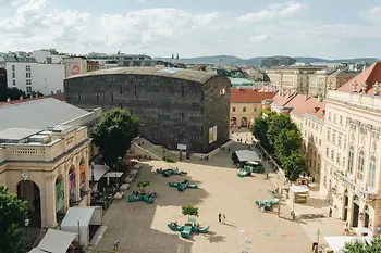 Museumsquartier, Innenhof, Blick von oben