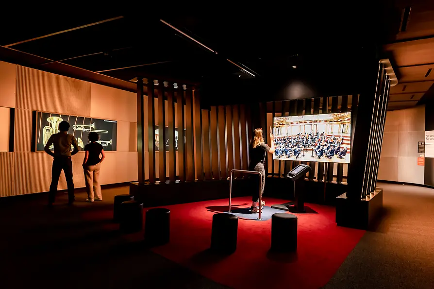 House of Music, interior view, virtual conductor