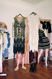 Interior view of the Flo Vintage second hand clothes store
