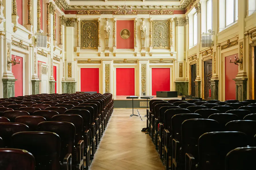 Interior view of the Ehrbar Hall in the Freihausviertel