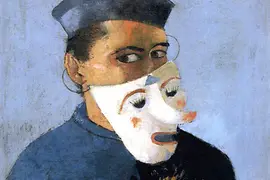 Felix Nussbaum, self-portrait with mask