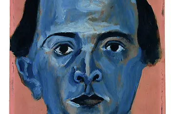 Arnold Schönberg - blue self-portrait 1910