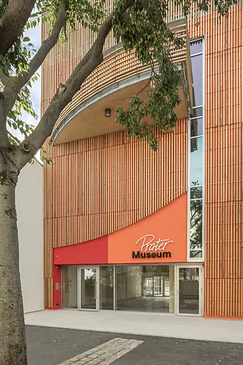 Prater Museum, exterior view, entrance