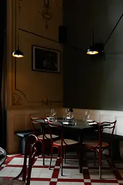 Restaurant, Cucina Itameshi, interior view, laid table
