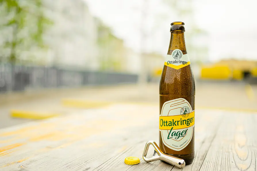 Ottakringer beer, beer bottle