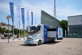 Liver checks in a screening truck