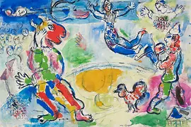 Painting by Marc Chagall, The Great Circus, 1970